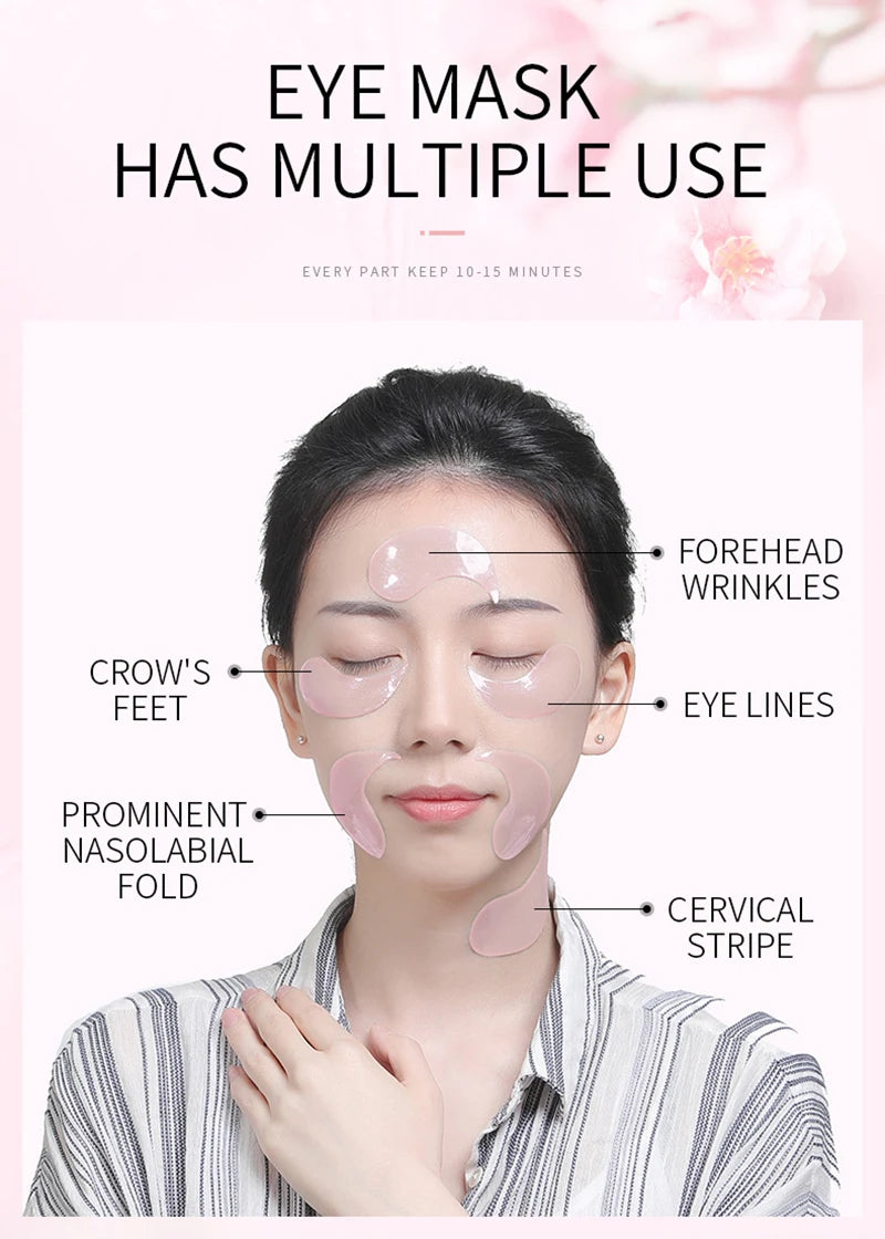 LAIKOU Sakura Facial Cleansing Skincare Set Moisturize Beauty Health Eye Mask Lip Mask Korean Facial Care Products Kit