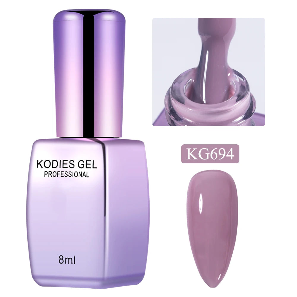 KODIES GEL New Gel Nail Polish 8ML Jelly Autumn Winter UV Semi Permanent Milky White Soft Nail Art Gels Varnish French Manicure