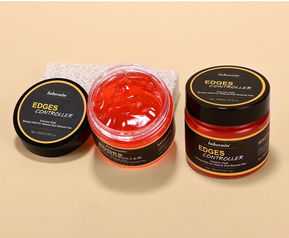 100ml/3.38 fl. oz. Edge Control Hair Gel Strong Hold Thick Edges Styling Gel Non-Greasy Non-Flaking Hair Gel For All Hair Types