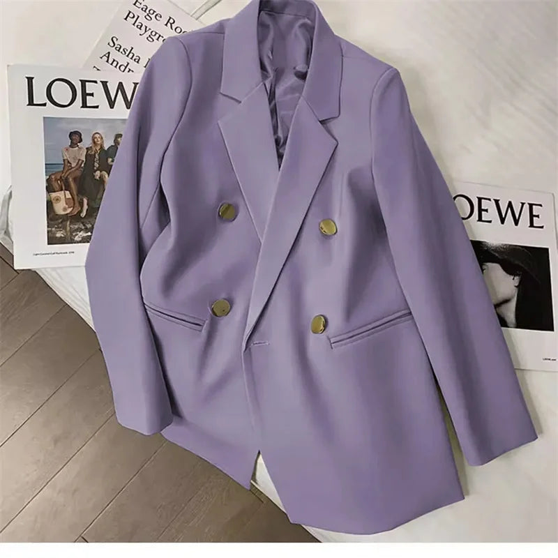 2025 Fashion New Women Suit Coat Elegant Casual Blazer Jacket Spring Autumn Office Ladies Clothing Basic Coat  Female Jacket