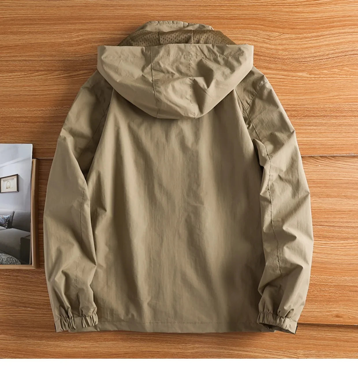Men's Jacket Spring and Autumn Three Proof Fashion Casual Loose Hooded Professional Outdoor Windproof Windbreaker Coat