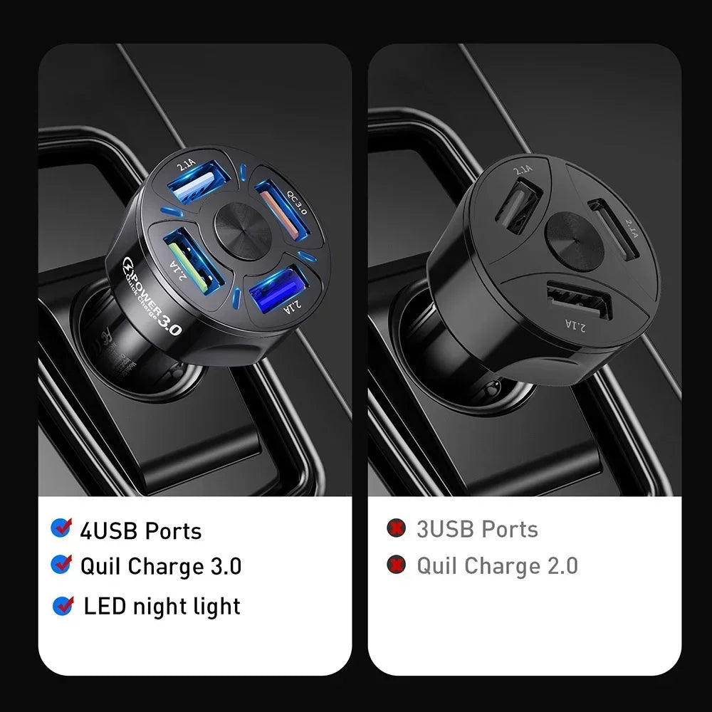 High Quality 3.1A Dual USB Car Charger 2 Port LCD Display Voltmeter 12-24V Cigarette Lighter Socket Car Charger Adapter