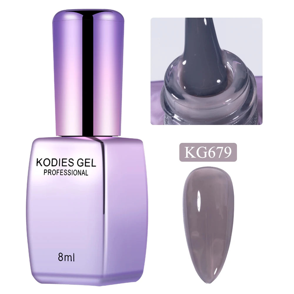 KODIES GEL New Gel Nail Polish 8ML Jelly Autumn Winter UV Semi Permanent Milky White Soft Nail Art Gels Varnish French Manicure