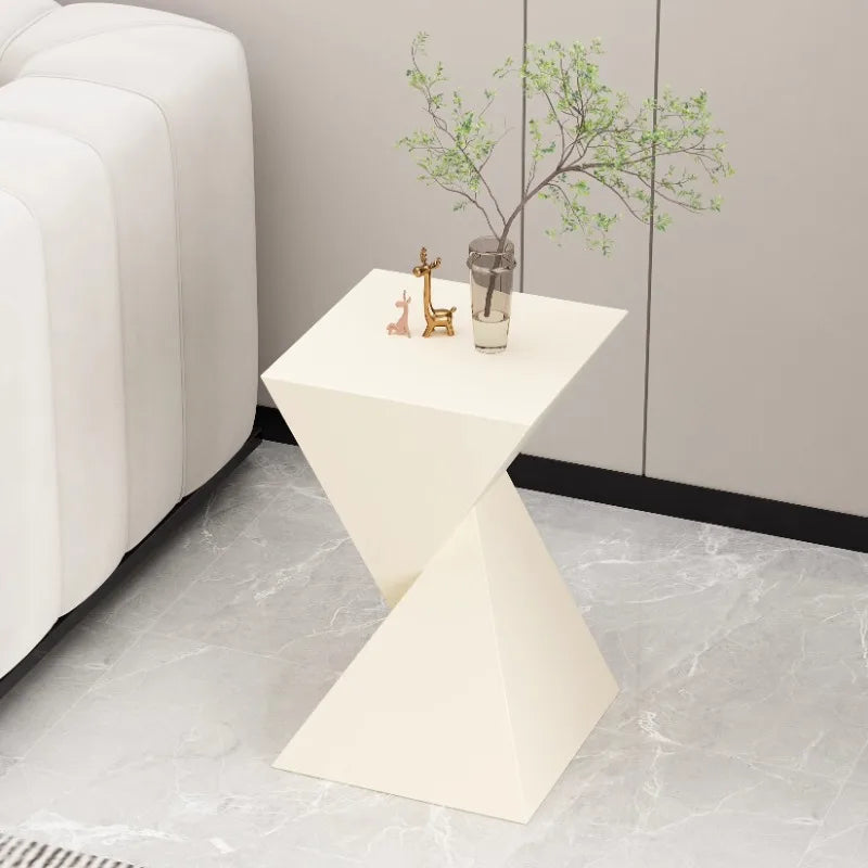 Metal Luxury Sofa Side Table  Minimalist Bedroom Nightstand  Stain-Resistant Geometric Tea Table  Modern Corner Stand