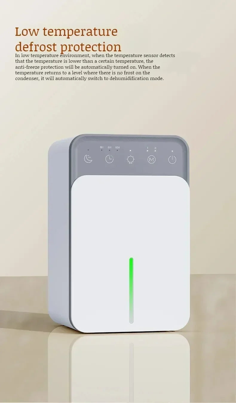 Portable Quiet Air Dehumidifier Moisture Absorber for Home Bedroom Office Kitchen EU Plug Compact Moisture Eliminator Deodorizer