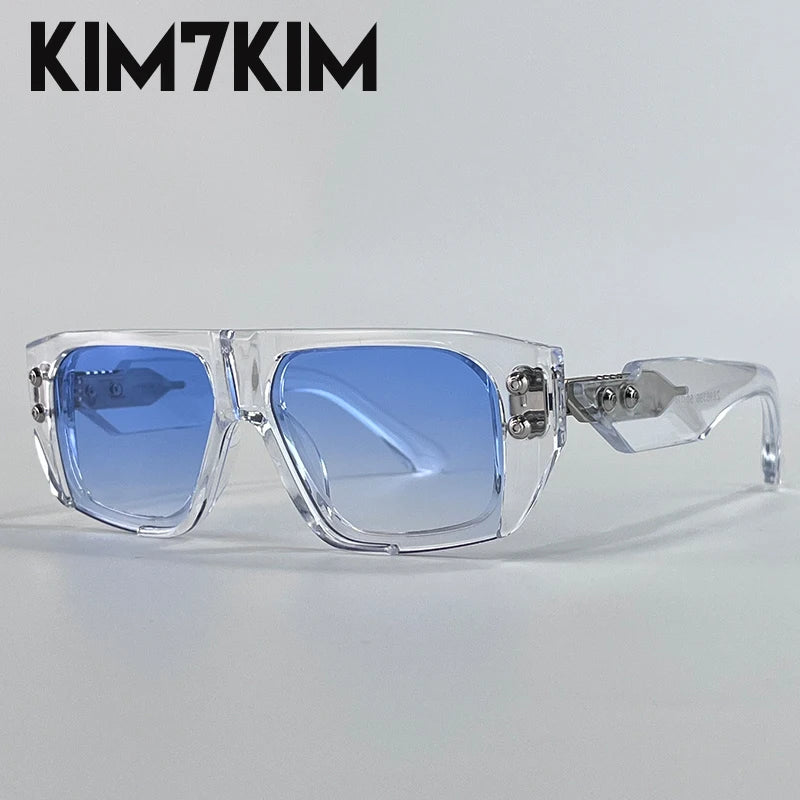 Steampunk Square Polarized Sunglasses Men Big 2025 Luxury Brand Punk UV400 Driving Sun Glasses Fashion Eyewear For Male Shades