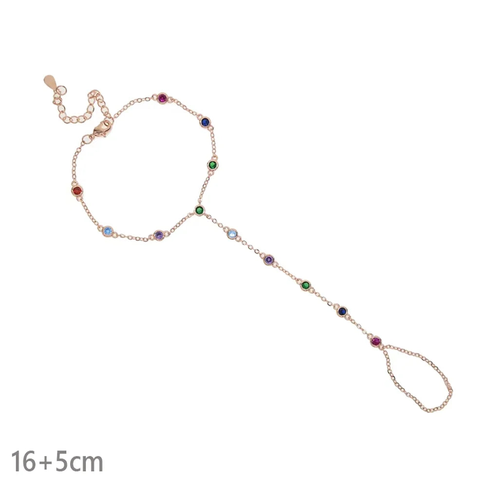 New Iced Out Oval CZ Choker Bracelet Silver Color Bling Lariat Long Bar Round Stone Long Tassel Bangle Women Jewelry