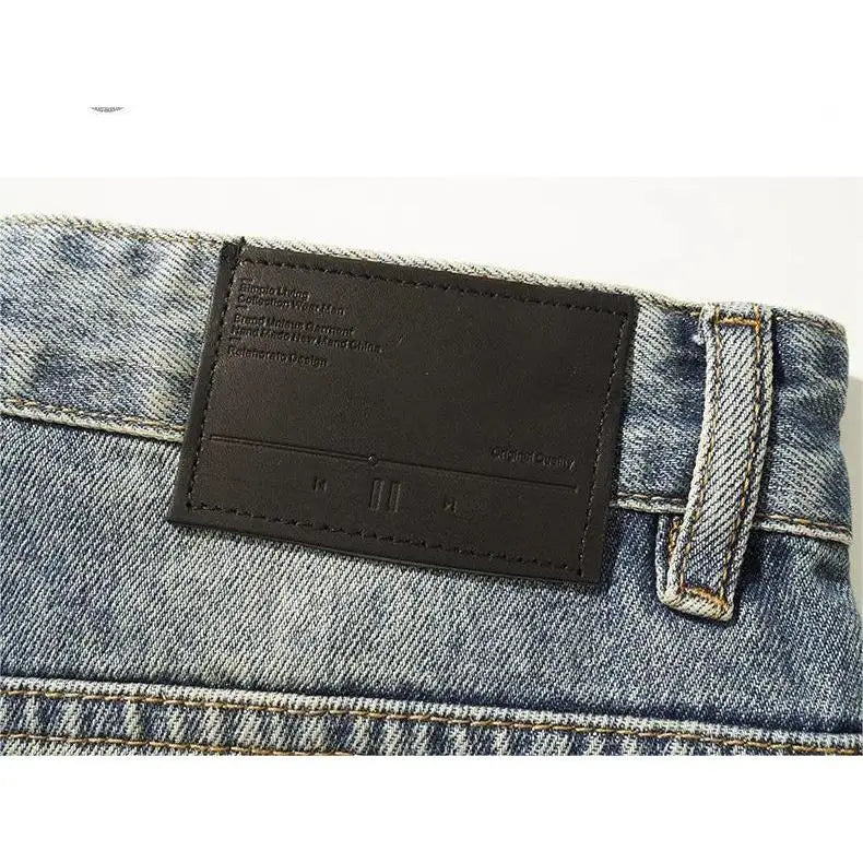 Summer 2025 Trend Ripped Denim Shorts Boys Handsome Retro Casual Five-point Pants Korean Trendy Mens Denim Short Jeans for Men