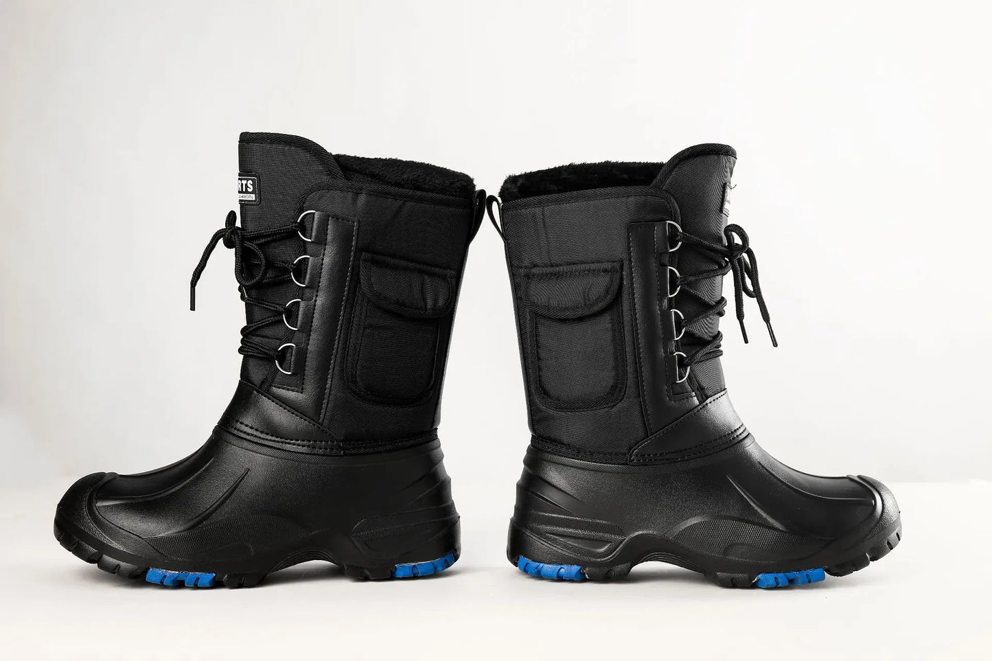 2024 autumn and winter warm men's fashionable snow boots for fishing and skiing, waterproof, simple and casual mid top shoes for