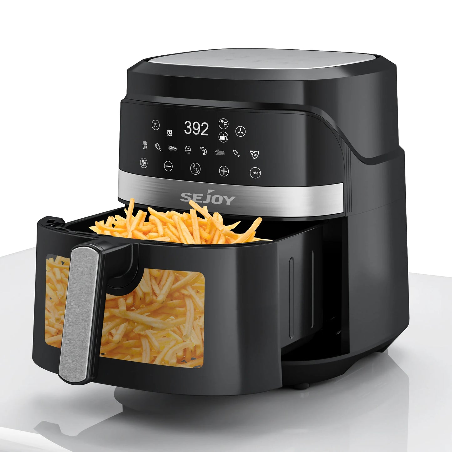 Air fryer 8-in-1,6L  Electric Hot fryer Oven Oilless Cooker,Roast, Bake, Plus Bake, Dehydrate, and Keep Food Warm, 120V