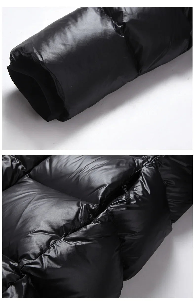Winter 90%  White Goose Down Thick （Winter) Warm X-Long Men's Jackets 2025 New Arrivals Men Hooded Korean Down Parkas Coat
