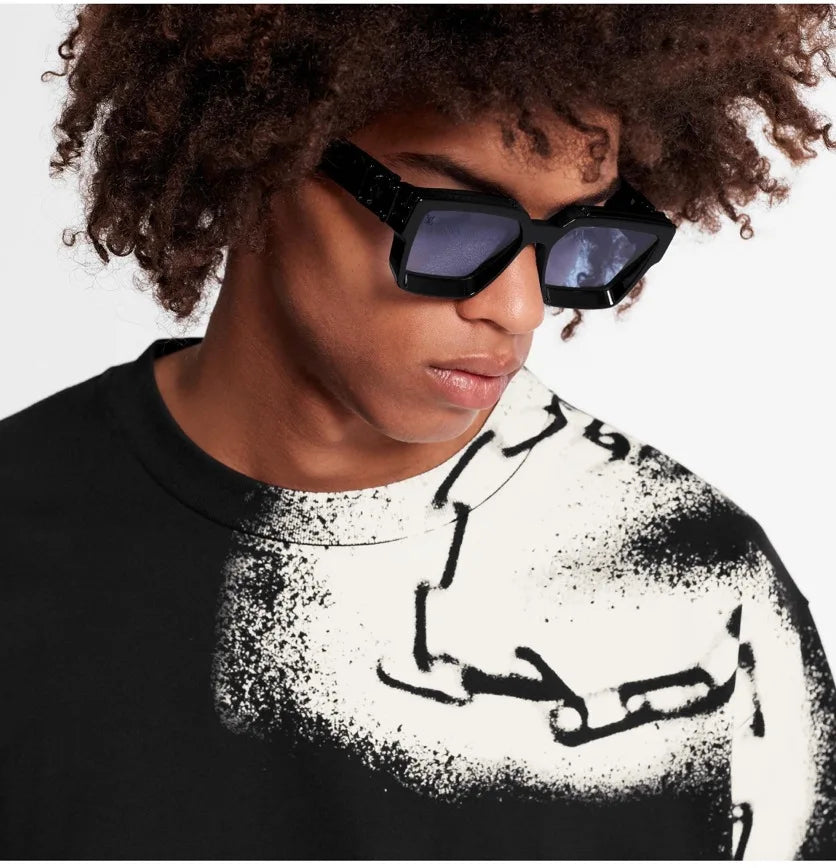 2024 Brand Rectangle Sunglasses Women Men Shades Retro Square Black Sun Glasses Eyewear Trendy Punk Eyeglasses For Male UV400