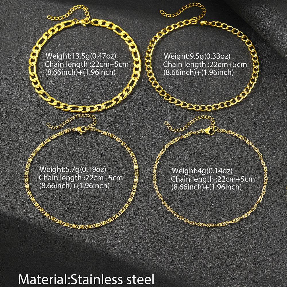 Stainless steel anklet Premium sense of simplicity small delicate anklet New popular light luxury chain anklet For Women Jewelry