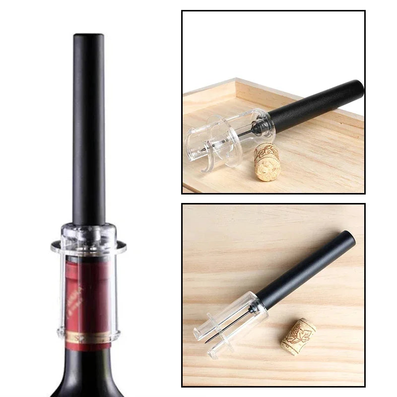 Wine Opener Air Pump Wine Bottle Opener Stainless Steel Pin Cork Remover Air Pressure Corkscrew Kitchen Tools Bar Accessories