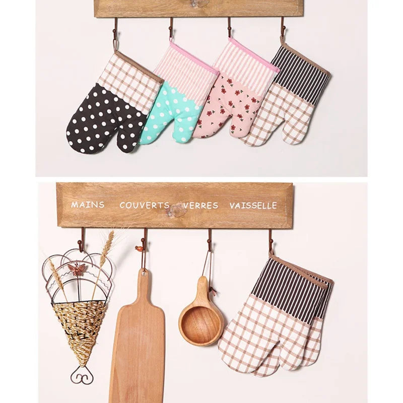 1Pcs Hot Oven Mitts Baking Anti-Hot Gloves Pad Oven Microwave Insulation Mat Baking Kitchen Tools