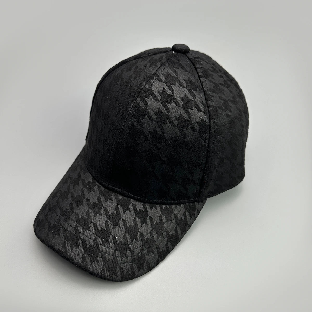Classical Retro Houndstooth Baseball Hats New Unisex Sunshade Color Block Breathable Leather Versatile ins Fashion Peaked Caps