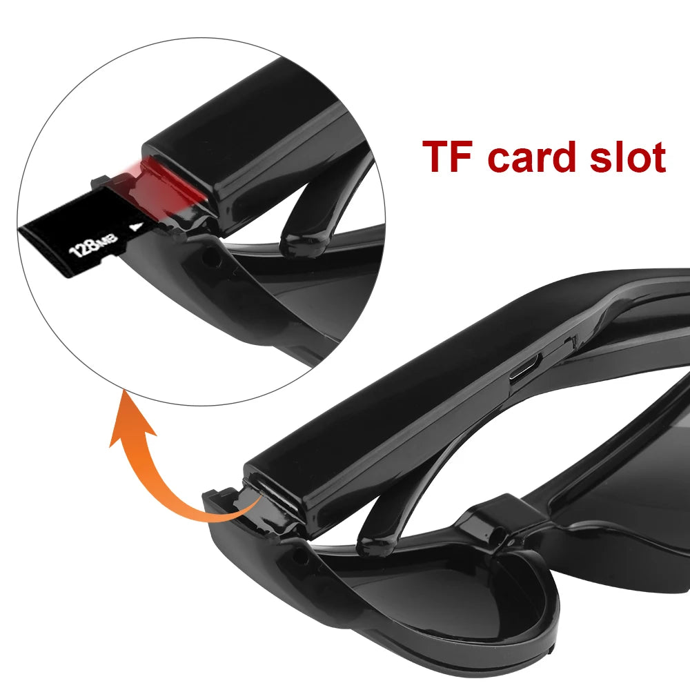 New Glasses With 1080P Outdoor Sports Camera Mini Wifi Intelligent Headset Glasses 110 Wide Angle Lens APP Control Action Camera
