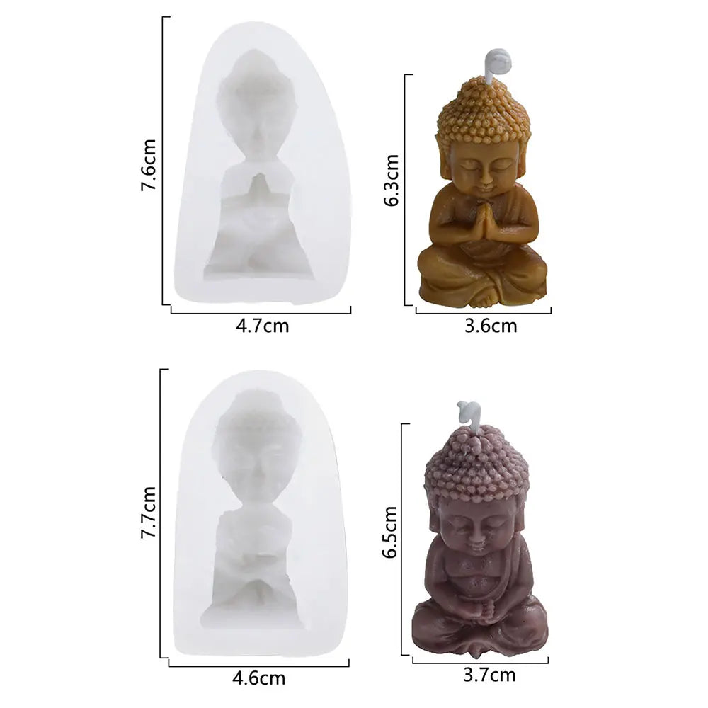 For fun 3d Buddha Silicone Candle Mold Church Buddha Incense Candle Plaster Decoration Mold DIY Church Candle Home Decor