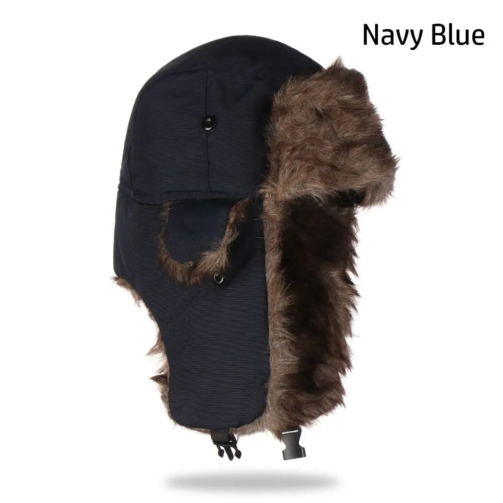 Warm Trapper Earflap Winter Cap Russian Ushanka Ski Hat Winter Hats