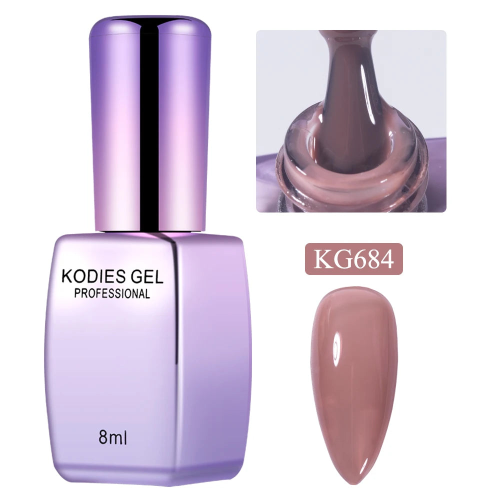 KODIES GEL New Gel Nail Polish 8ML Jelly Autumn Winter UV Semi Permanent Milky White Soft Nail Art Gels Varnish French Manicure