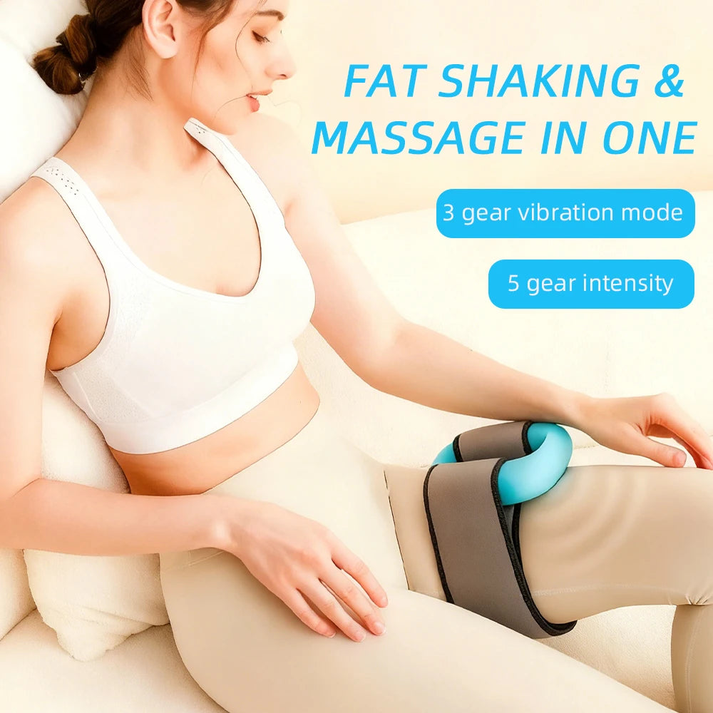 Electric Body Vibration Fascia Ring Fitness Massage Ring Body Shaping Massager Abdomen Belly Waist Deep Tissue Massage Device