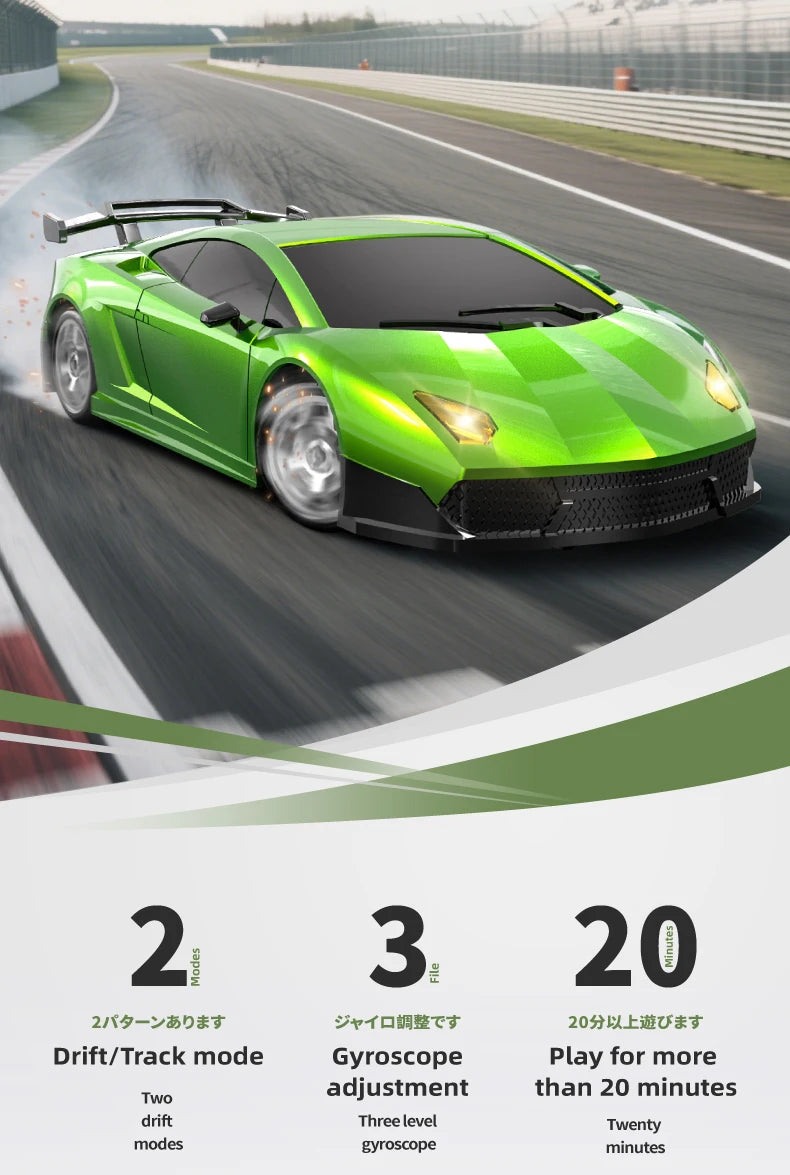 Model 2198: 1:43 Scale 4WD Remote Control Drift Toy Car with Smooth Handling and Realistic Drifting Effects