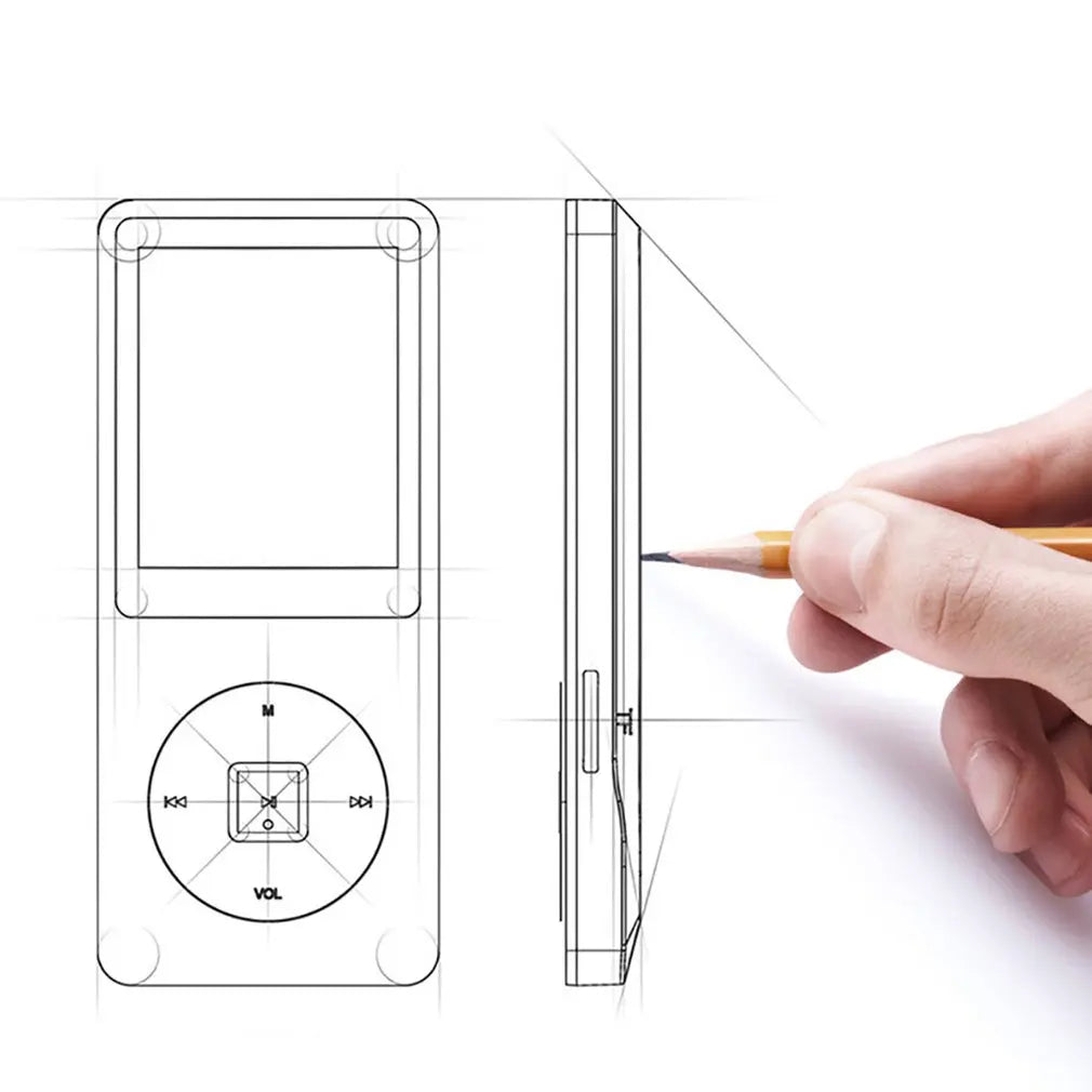 Portable MP3 Player With LCD Screen FM Radio Video Hifi MP4 Player Movies E-books Music Players Built-in Microphone Dropshipping