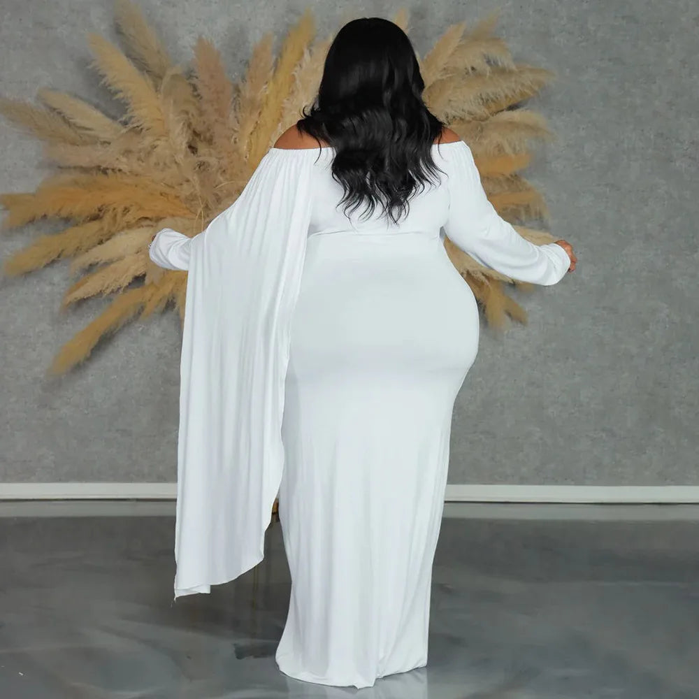 5XL 4XL Plus Size Clothes Dresses Women Cascading Ruffle Robes Summer Autumn White Loose Street Style Casual Big Size Maxi Dress