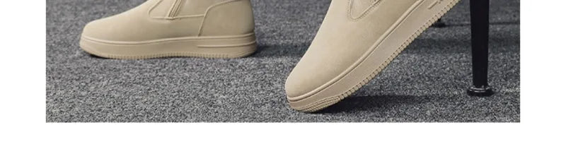 2025New Winter Men's Boots Fashion High-top Cotton Shoes Plush Warm Fur Snow Boots Suede Casual Ankle Boots for Men Botas Hombre