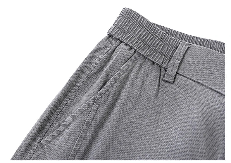 Summer Thin Casual Pants Men's Straight Wide Pants Brand Clothing Lyocell Stretch Loose Trousers Korean Trendy Man Clothing