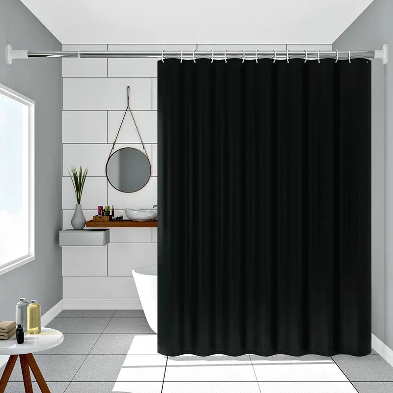 Bathroom Shower Curtain PEVA Waterproof Bathtub Bathing Curtains Easy Clean and Wipe Mildew Proof Shower Curtains with Hooks