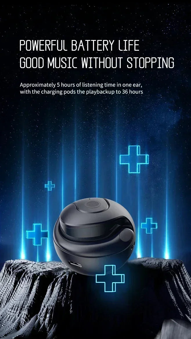 Wireless Headphones Comfortable Ear Hook Touch Control Earbuds with Mic Wireless Bluetooth Headset Phone Earphones Game