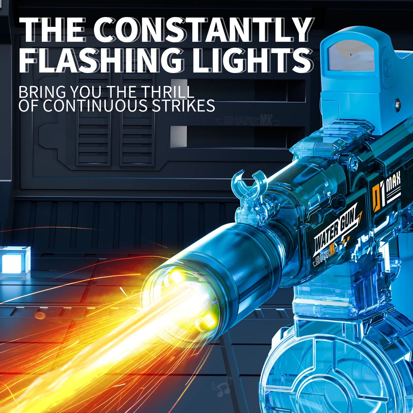 2025 Kids Hot Selling Electric Spray & Water Gun Simulates Sound Light Gun Toys Outdoor Activities Spray Vibration Gun Toys