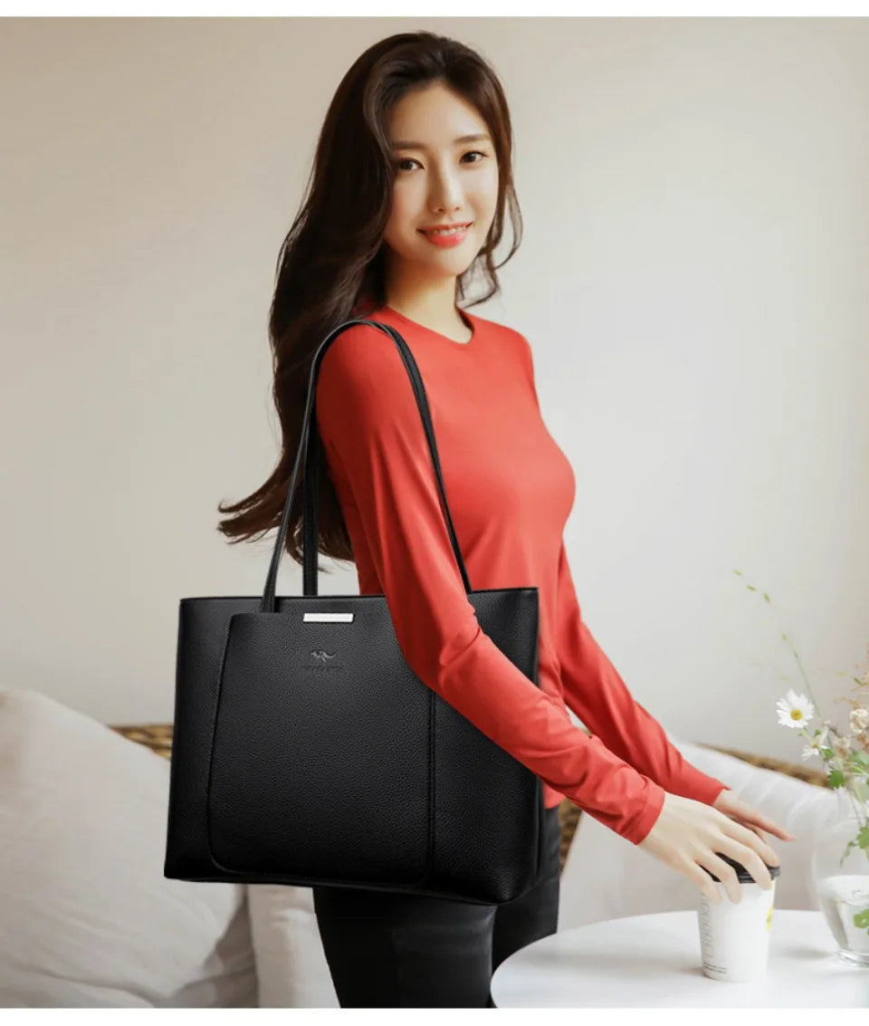Large Capacity Women Shoulder Tote Bag Pu Leather Hand Bags for Women 2025 Designer Daily commuting Handbags HIgh Quality Sac