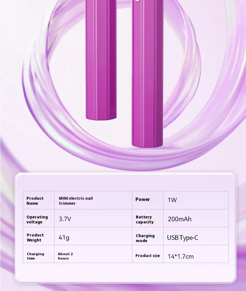 USB Rechargeable Electric Nail Clippers Trimmer Safe for Babies Kids Adults Home Travel Use Personal Grooming Essential