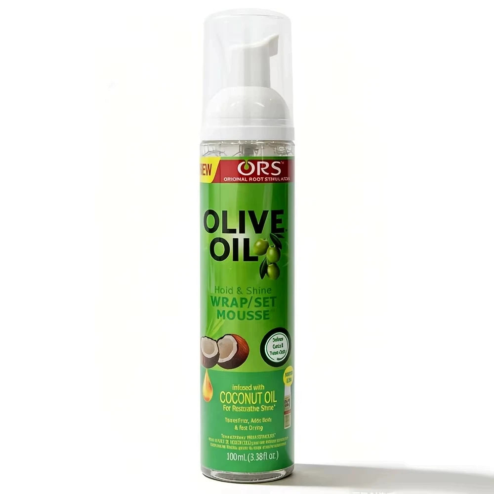 100ml Olive Oil Curly Hair Mousse for Women Strong Hold Anti-Frizz Wig Styling Foam Haircare Product