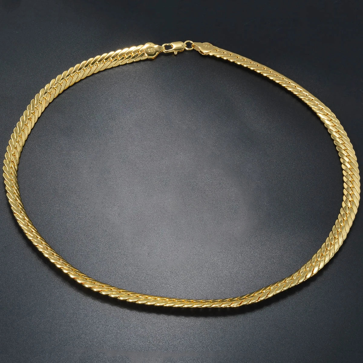 Sunny Italy 750 Copper Alloy Men's and Women's Necklace, High Temperature Resistant, Suitable for Street Hip Hop Jewelry Gifts