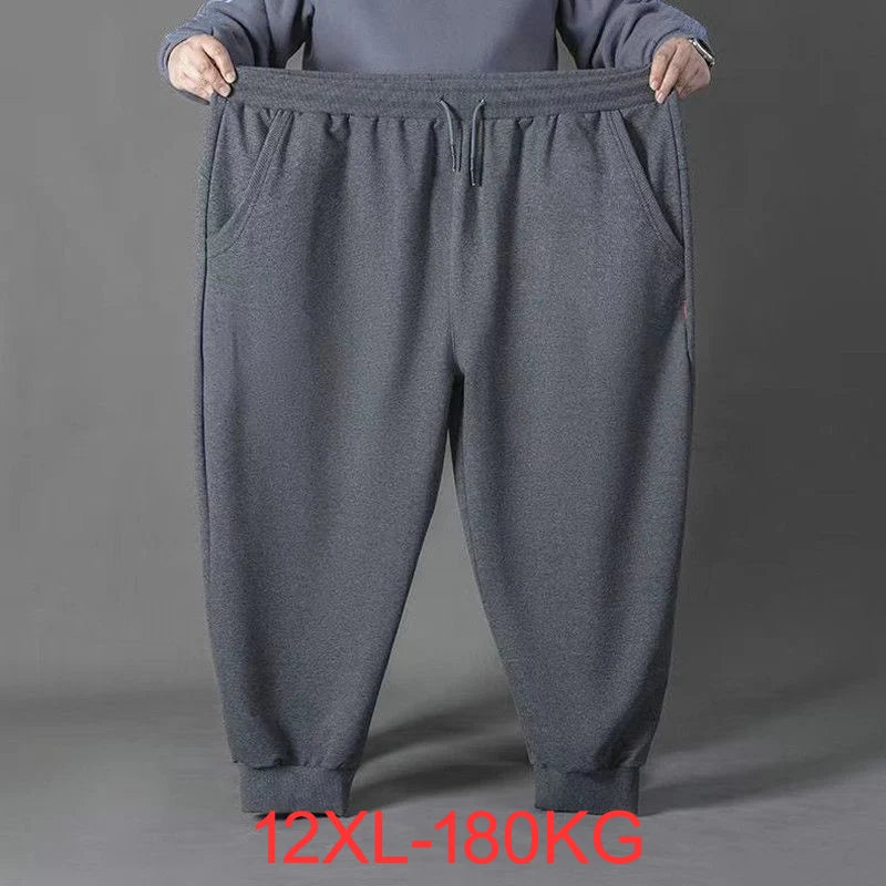 Men's Plus Size 12XL Sports Pants Autumn Spring Trendy Loose Casual Pants 180kg 11xl joggers track pants