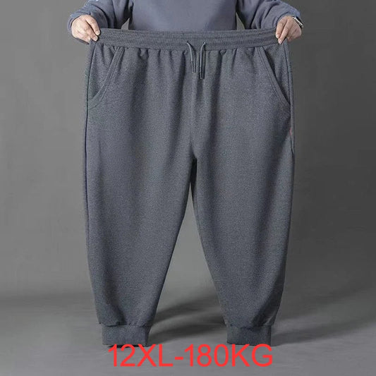 Men's Plus Size 12XL Sports Pants Autumn Spring Trendy Loose Casual Pants 180kg 11xl joggers track pants