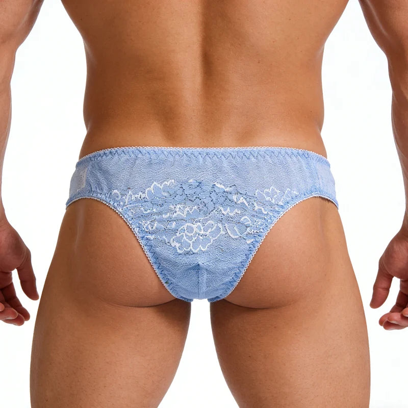 New Hot Men Sexy Briefs Sissy Pouch Panties Fashion men Shorts Pants Lingerie Lace Men's Breathable Underwear Underwear Gays