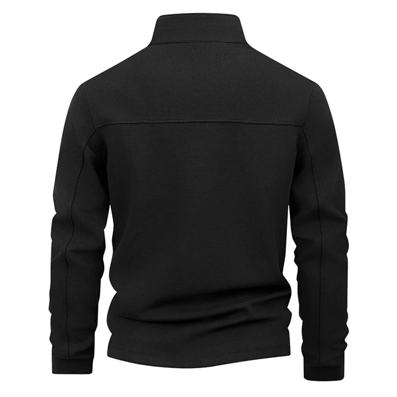 Plus Size Men's Sweatshirts 1XL-7XL Loose Fit Pullover Spring Autumn Casual Long Sleeve Stand Collar Zipper Top Streetwear 185KG