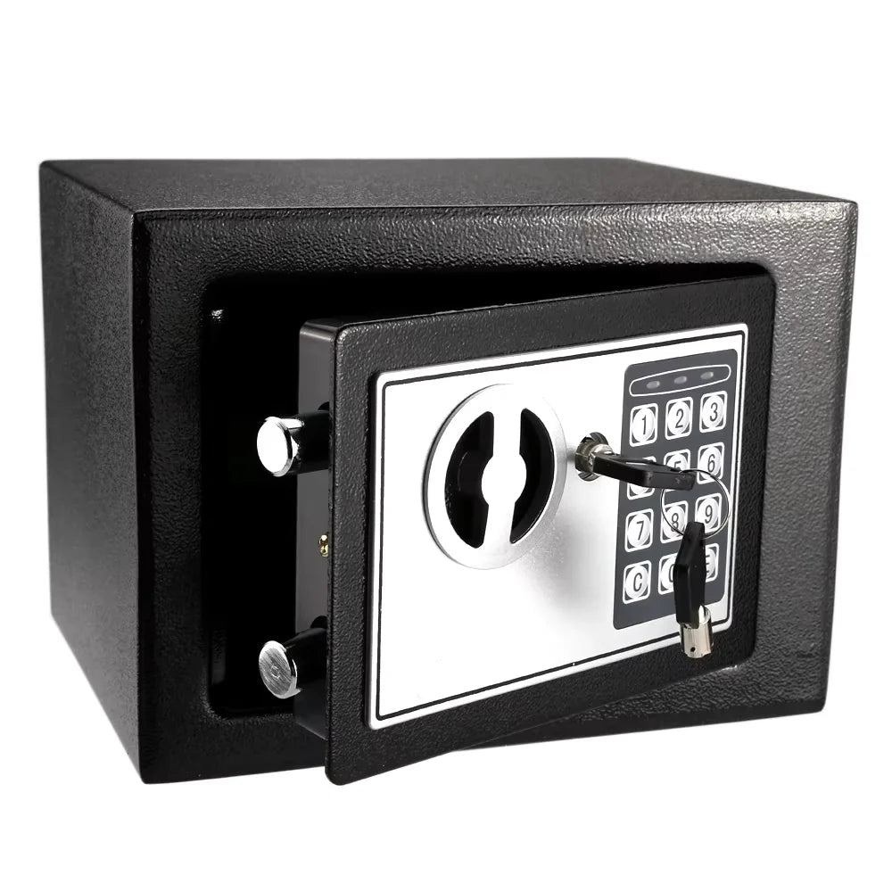 New Electronic Digital Keypad Lock Safe for Home Office All Steel Security Box with Password And Key Unlock Features Compact Des