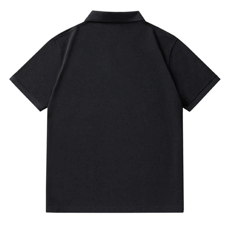 Men Plus Size Polo Shirt Oversized 6XL 7XL Summer Short Sleeve T Shirts Black Loose Male Shirt Male Clothing Ropa Para Hombre