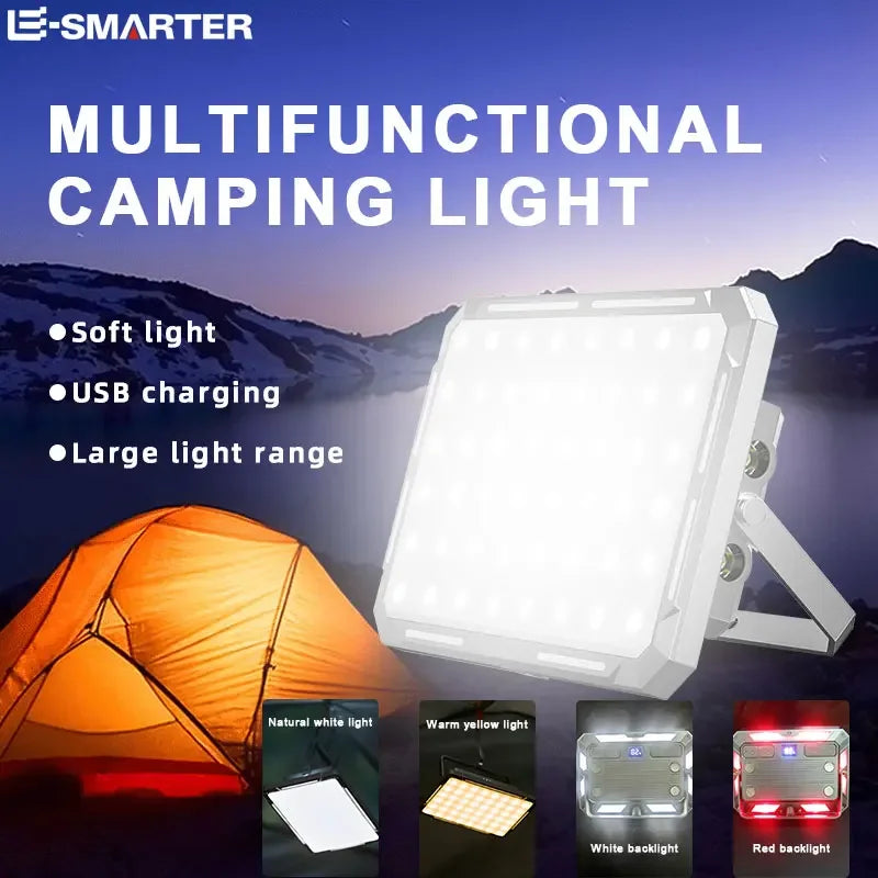 Camping Tent Light LED Rechargeable Searchlight High Power Outdoor Emergency Lighting Waterproof Portable Hanging Night Lamps
