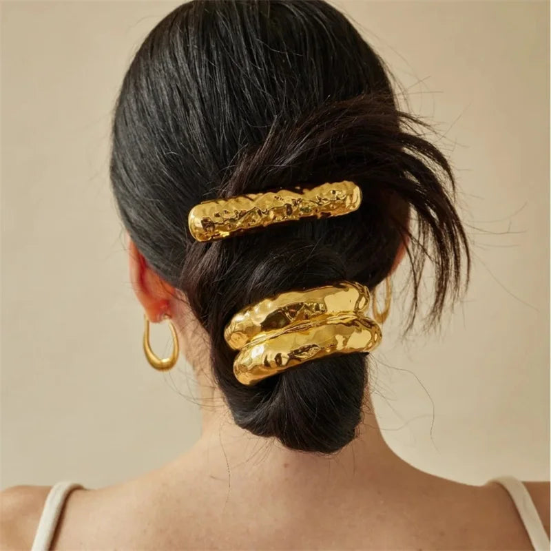 XIALUOKE Vintage Multilayer Metal Geometry Hair Bands Rope For Women Headband Elastic Ponytail HairPins Hairwear Hair Jewelry