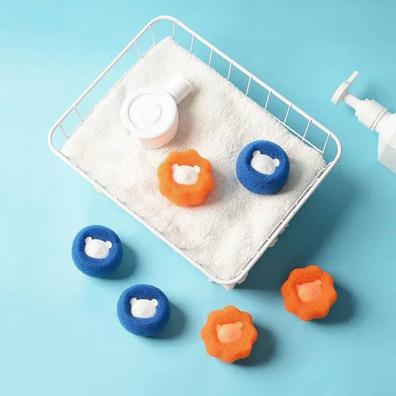 Reusable Pet Hair Remover Laundry Balls Sponge Cleaning Balls Washing Machine Lint Catcher For Cat Dog Fur Household Filter