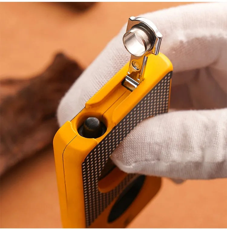 Professional V-Cut Cigar Cutter, Zinc Alloy Guillotine with Stainless Steel Blade for Cigars, Heavy Duty Christmas Gift for Men