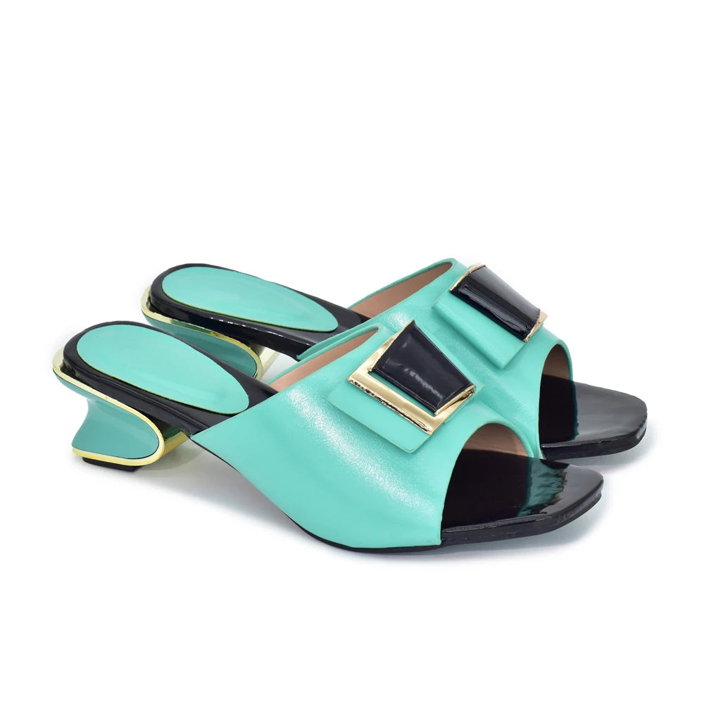 New Arrival 2025 Spring Autumn Women Pumps Sexy Buckles High Heels Shoes Italian In Women High Quality African Wedding Shoe