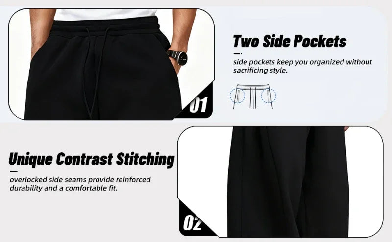 Relaxed Drawstring Sweatpants Heather Joggers Casual Lounge Pants Comfortable Elastic Waist Cotton Blend Bottoms, Men Grey