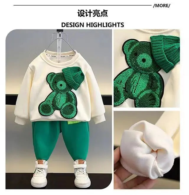2 3 4 5 6 7 8 9 Y Children's Autumn Set 2023 New Fashion Korean Edition Boys and Girls' Long Sleeve Sweater Pants Two Piece Set